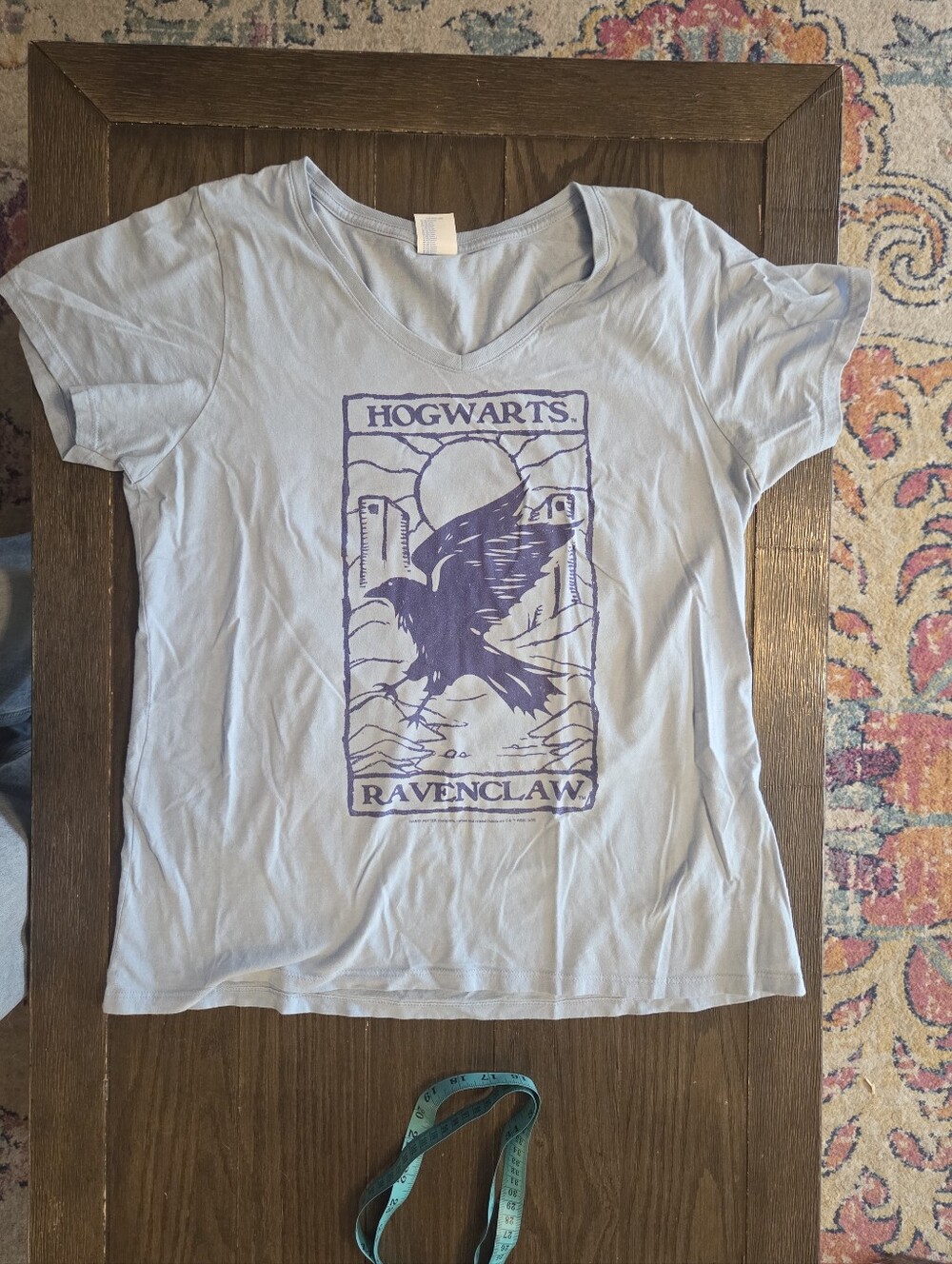 Port and Company Light Blue Ravenclaw Graphic V-Neck Tee